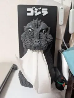 初代ゴジラ BOX ティッシュケース (限定モノクロ ver) ティッシュを放つ怪獣王、「ゴジラ BOXティッシュケース 初代