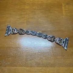 Applewatch バンド ベルト ハートチェーン シルバー