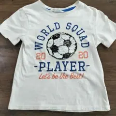 H&M スパンコール Tシャツ サッカーボール 地球 110cm