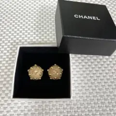 CHANEL シャネル イヤリング ココマーク ドット スタッズ ベージュ