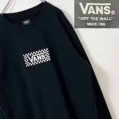 【レア】バンズ・センターボックスロゴ刺繍・チェッカーフラッグ・スウェット