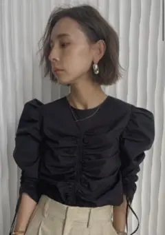 Ameri 2WAY LADY FISHBONE MINI BLOUSE