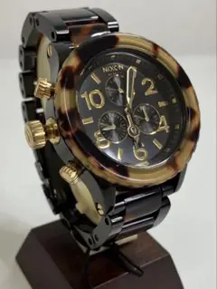NIXON ALL BLK/TORTOISE 42-20CHRONO【未使用品】
