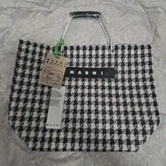 MARNI マルニ ストライプ トートバッグ メッシュ 千鳥柄 チェック