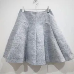 クローラ　フレアスカート　ミニスカート　38　M　スウェット生地　バックジップ