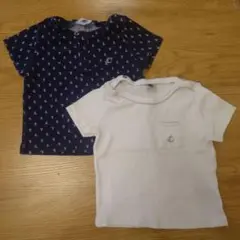 PETIT BATEAU ベビーTシャツ 2枚セット 18m/81cm
