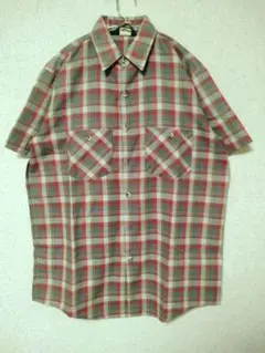 オシュコシュ　USA製 半袖　チェック　襟付き　シャツ　アメリカ　XL