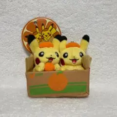 ペアピカチュウとえひめみかん　ぬいぐるみ　愛媛みかん　えひめみかん　愛媛　えひめ ペアピカチュウと愛媛みかん えひめ - メルカリ