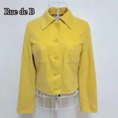 ●【Rue de B】ステンカラークロップドジャケット（M）ビタミンカラー