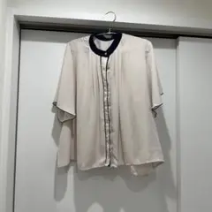 ピンタックフレアスリーブシフォンブラウス[fo2098]