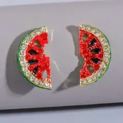 お値下げ！すいかピアス スイカ