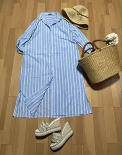 ITEMS URBAN RESEARCH ストライプシャツワンピース