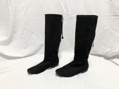 希少 美品 エルメス スエード ロングブーツ 37 1/2 24.5cm
