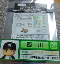千葉ロッテマリーンズ　西川史礁　パワプロ　アクリルキーホルダー　栄冠ナイン