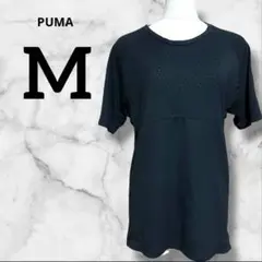 PUMA メッシュデザイン Tシャツ M ブラック