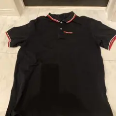 PRADA SPORTS ポロシャツ 半袖 ロゴ ライン ネイビー
