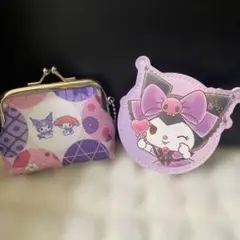 サンリオキャラクターズ　クロミ　コンパクトミラー　がまぐち財布