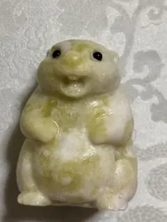 グリーンジェイド　ハムスター　置物　天然石