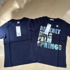 新品！UNIQLO グラフィックTシャツ 110cm ネイビー2枚セット！