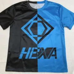 HEXIA Lサイズ ボウリングシャツ ブラック/ブルー