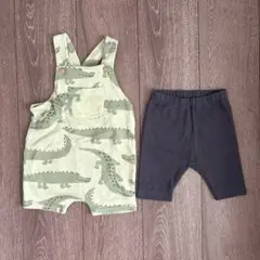 H&M オーバーオール 74cm ユニクロ レギンスパンツ70