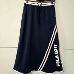 【Mサイズ】FILA ロングスカート ネイビー