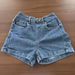 子供用 デニムブルー ハーフパンツ 半ズボン 140cm キッズ服
