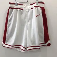 J470 訳ありNike バスケットボールパンツ ホワイト/メンズ L ゴム伸び