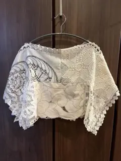 ヴィンテージレース　パッチワークリメイクプルオーバー