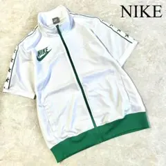 NIKE ナイキ ロゴプリント スターデザイン ジップアップ 半袖 ジャージー