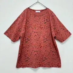 ONEARTH/ワンアース『3L』大きいサイズ　Tシャツ　花柄　総柄　コットン