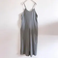 美品 ナイスクラップ サロペット ゆったり 後ろリボン グレー 4642