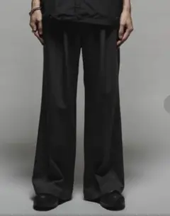 casper john ウールミックスセミバギースラックス　黒　M