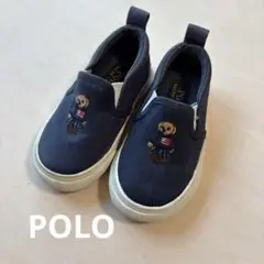 Polo ネイビー スリッポンシューズ ポロベア