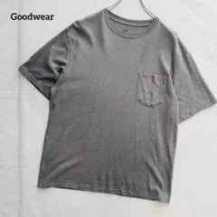 新品未使用 Goodwear クルーネック ポケットTシャツ L グレー ヘンプ