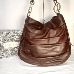 Christian Dior ハンドバッグ ホーボードレープ プリーツ CD金具
