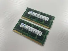 ノートPCメモリ SAMSUNG DDR3 4GBキット（2GBx2枚）
