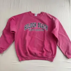 古着 HOLDEN BEACH NORTH CAROLINA スウェット ピンク
