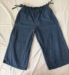 フェリシモ IEDTブルー ワイドパンツ LL