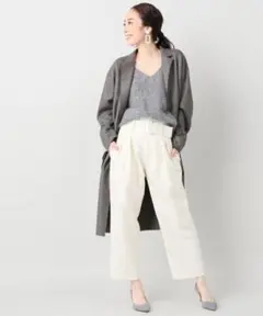 イエナ　ボタニーハイウエストクロップトパンツ　36