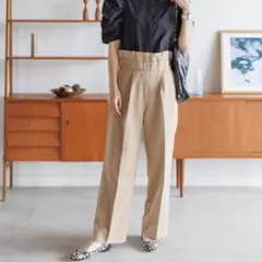 極美品　Anplegant フリルパンツ　ハイウエスト　ベージュ　S