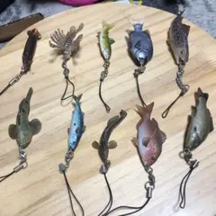 魚フィギュア 加工品10個 ストラップ付き③