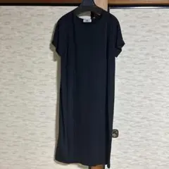 J.PRESS 半袖 ネイビー ロングワンピース　9号サイズ