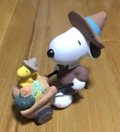 希少！！美品！！ 博多焼き スヌーピー ウッドストック 置物 フィギュア