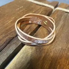 【ハンドメイド】 ブライドルレザー ブレスレット 2