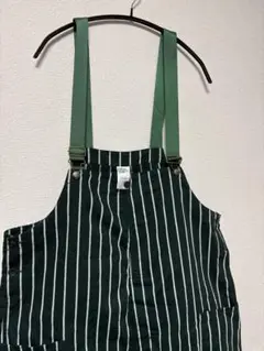 クックマン Bib Overall Stripe DarkGreen Lサイズ