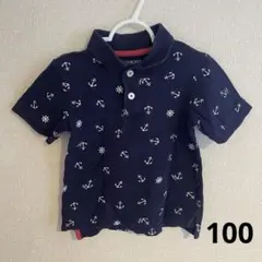 アンカー柄 ポロシャツ 100cm