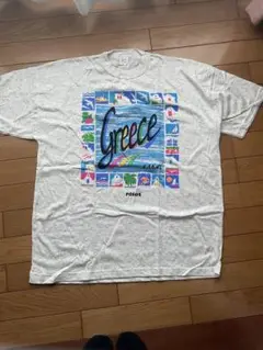 Greece Tシャツ M ライトグレー　レトロ　90年代　ヴィンテージ　90s