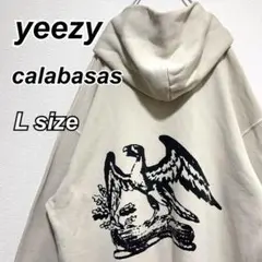 yeezy calabasas イージー バックプリントスウェットパーカー