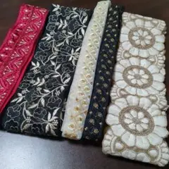 インド刺繍リボン　計約7.1m セット